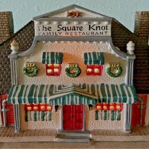 Lemax 1994 The Square Knot Family Restaurant Porcelain Lighted Village